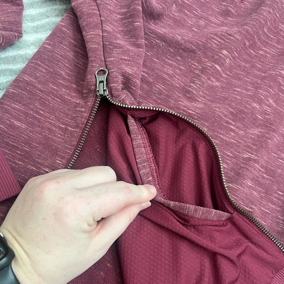Lululemon Om & Roam Heathered Rust Berry Pullover Hoodie - Size 6 - Picture 6 of 8